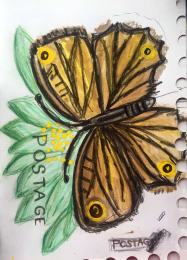 I love drawing butterflies.